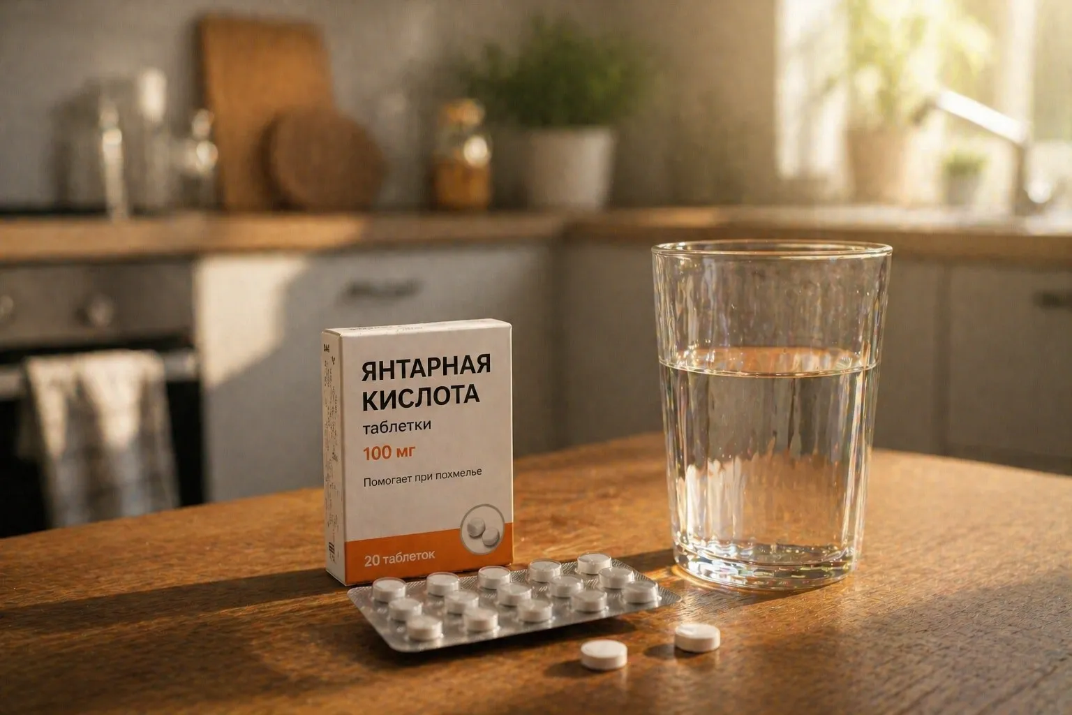 Янтарная кислота от похмелья